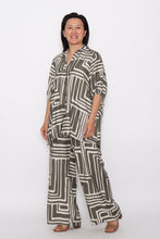 Load image into Gallery viewer, 8032 Khaki Geo Hi-Low Shirt &amp; 7972 Khaki Geo Pants
