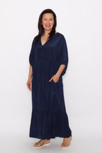 Load image into Gallery viewer, 7943 Black Flowy dress with side pockets
