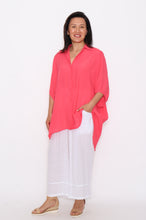 Load image into Gallery viewer, 7451 Melon Hi-Low collar shirt
