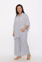 Load image into Gallery viewer, 7451 Soft Grey Button up Hi-Low shirt &amp; 7735 Soft Grey Wide-Leg pants
