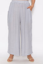 Load image into Gallery viewer, 7451 Soft Grey Button up Hi-Low shirt &amp; 7735 Soft Grey Wide-Leg pants
