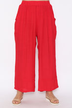 Load image into Gallery viewer, 7735 Christmas Red Wide-Leg Pants
