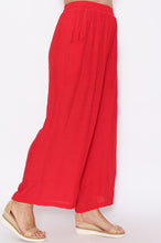 Load image into Gallery viewer, 7735 Christmas Red Wide-Leg Pants
