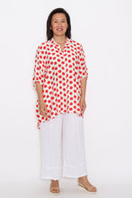 Load image into Gallery viewer, 8032 Red Polka Dots Hi-Low shirt &amp; 7735 White pants
