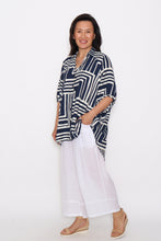 Load image into Gallery viewer, 8032 Navy &amp; White Geometric &amp; 7735 White pants
