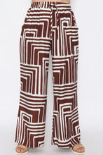 Load image into Gallery viewer, 7972 Chocolate &amp; White Geometric Pants
