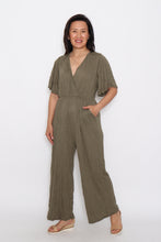 Load image into Gallery viewer, 7942 Khaki Relaxed Fit Jumpsuit
