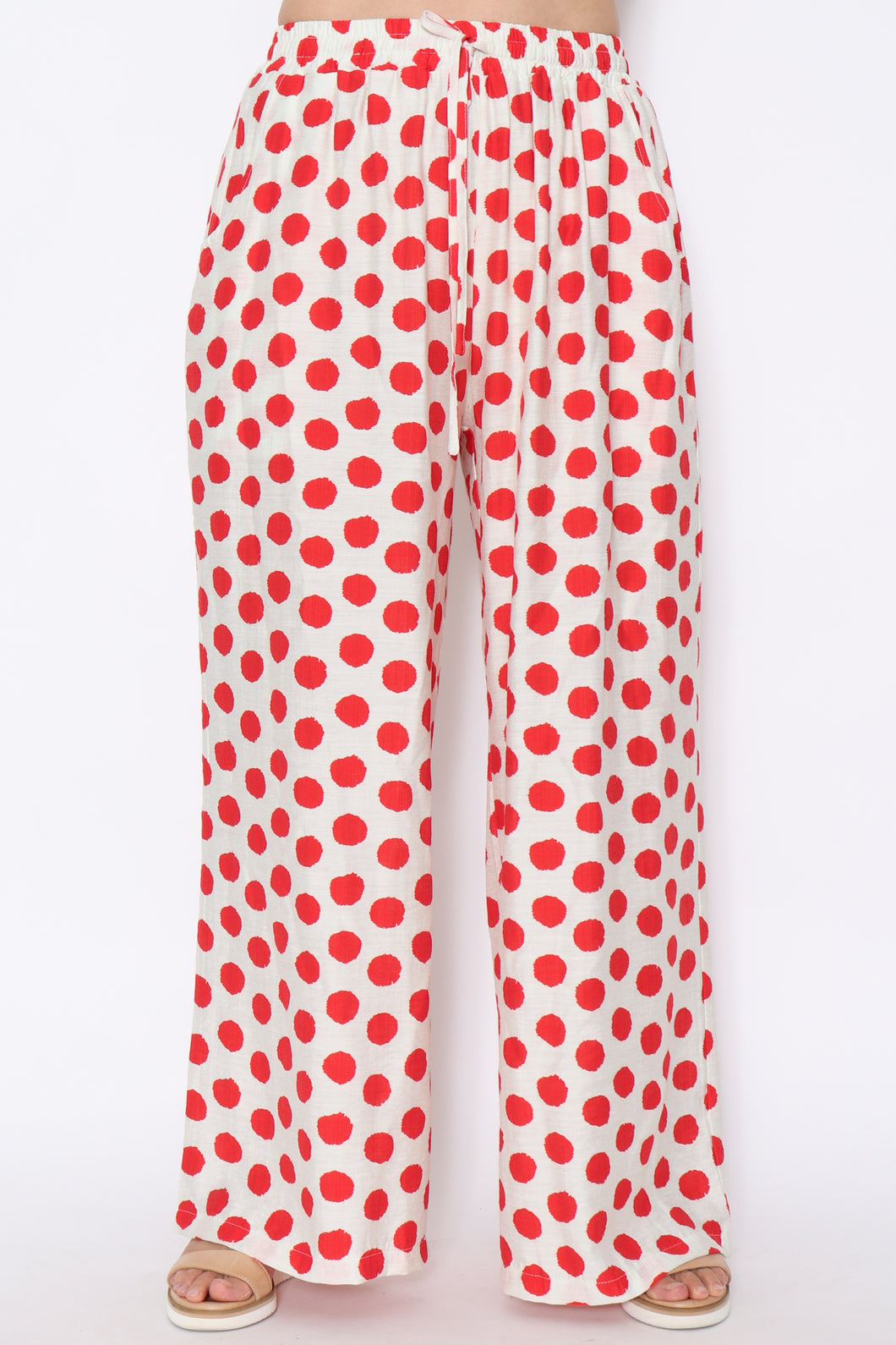 7972 Red polka dot pants