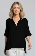Load image into Gallery viewer, 8073 Relaxed Collared Top &amp; 8077 Wide-Leg Pants Set
