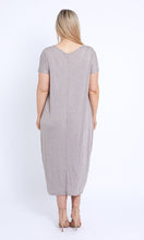 Load image into Gallery viewer, 7463 Oat V-neck Pockets Cotton Dress
