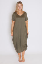 Load image into Gallery viewer, 7446 Khaki Tie Dress
