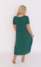 Load image into Gallery viewer, 7446 Forest Green Tie Dress
