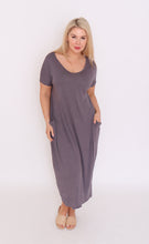 Load image into Gallery viewer, 7643 V-neck Pockets Cotton Dress
