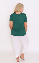 Load image into Gallery viewer, 7798 Forest Green Tee with curvy hem
