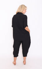Load image into Gallery viewer, 7891 Black Frill collar top
