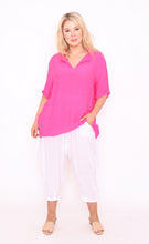 Load image into Gallery viewer, 7891 Hot-Pink Frill collar top
