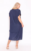 Load image into Gallery viewer, 7895 Navy 2 pieces set dress
