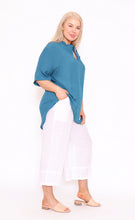 Load image into Gallery viewer, 7891 Teal Frill collar top
