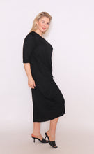Load image into Gallery viewer, 7618 Black Magic Tie dress
