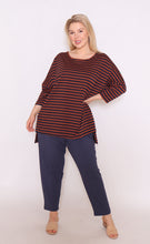 Load image into Gallery viewer, 7907 Navy &amp; Coffee Stripe
