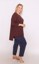 Load image into Gallery viewer, 7907 Navy &amp; Coffee Stripe
