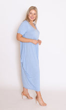 Load image into Gallery viewer, 7446 Ice Blue Tie Dress
