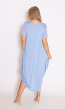 Load image into Gallery viewer, 7446 Ice Blue Tie Dress
