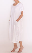 Load image into Gallery viewer, 7815 White Button up sleeves dress
