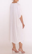 Load image into Gallery viewer, 7815 White Button up sleeves dress
